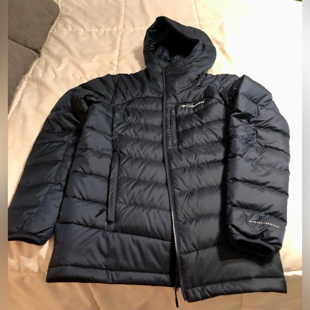 Columbia Black Omni-Heat reflective insulation men’s small puffer jacket